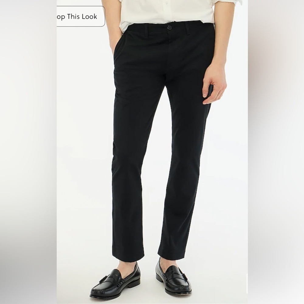 NEW J.Crew Factory Slim-fit TruTemp365® Chino Pants W32 L34 Black